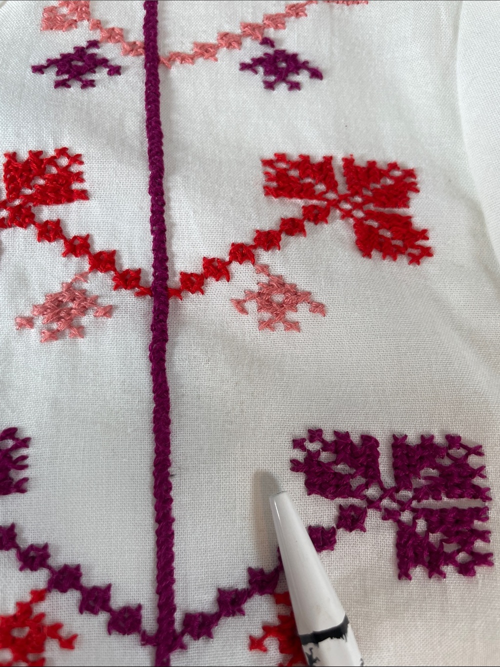 Fabrica Social - White Swim Coverup Hand Stitched Embroidery - Size 7 - S/M - Picture 8 of 13